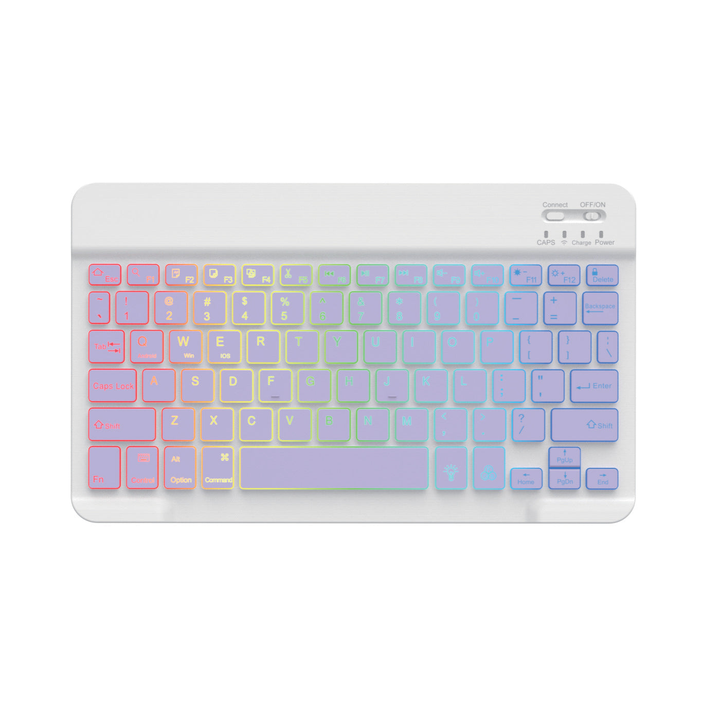 Backlit Bluetooth Keyboard Tablet 10-inch Colorful Light