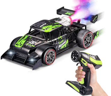 1:16 2.4G High Speed Alloy Remote Control Spray RC Car Toy with Light Wireless Control