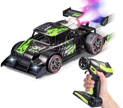 1:16 2.4G High Speed Alloy Remote Control Spray RC Car Toy with Light Wireless Control