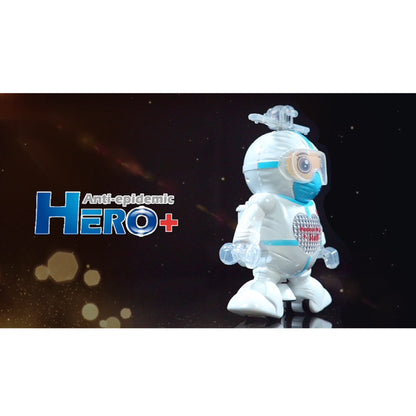 Anti-epidemic Hero Robot With Acousto  Optic Infrared Automatic Dancing Toy