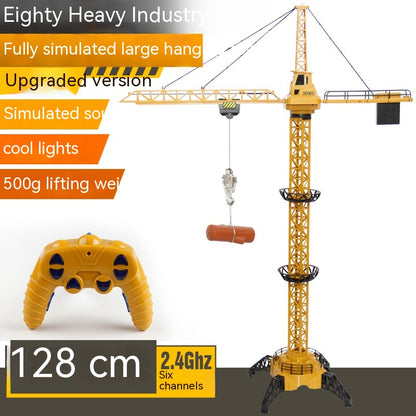 Remote Control Simulation Sound Toy Tower Crane Engineering Vehicle