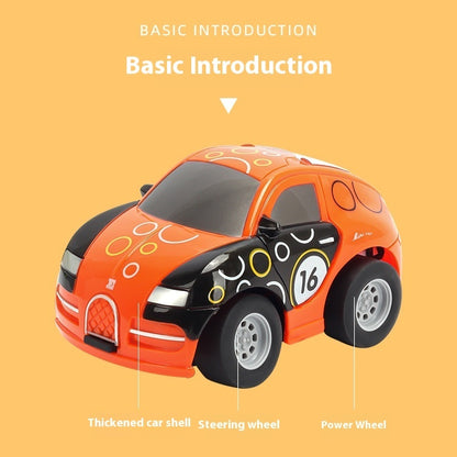 Mini Cartoon Electric Remote Control Cute Four-way Wireless Remote Control Toy Car