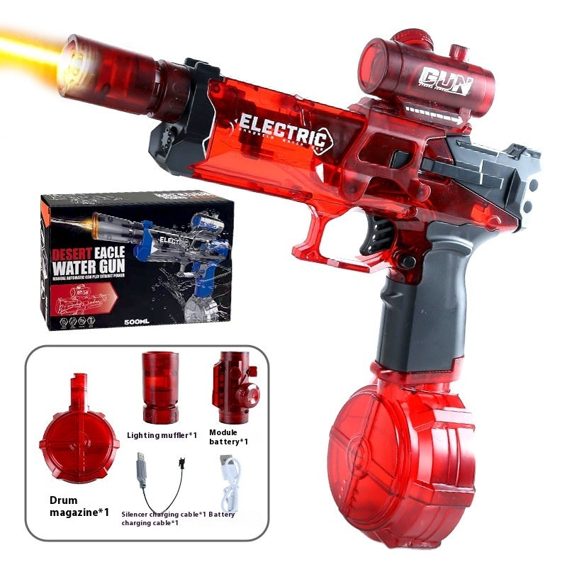 New Ice Mouse Ice Explosion Electric Water Gun Children's High-speed Continuous Hair Linkage Reloading Large Capacity Water Pistols Toy - LJ Enterprise