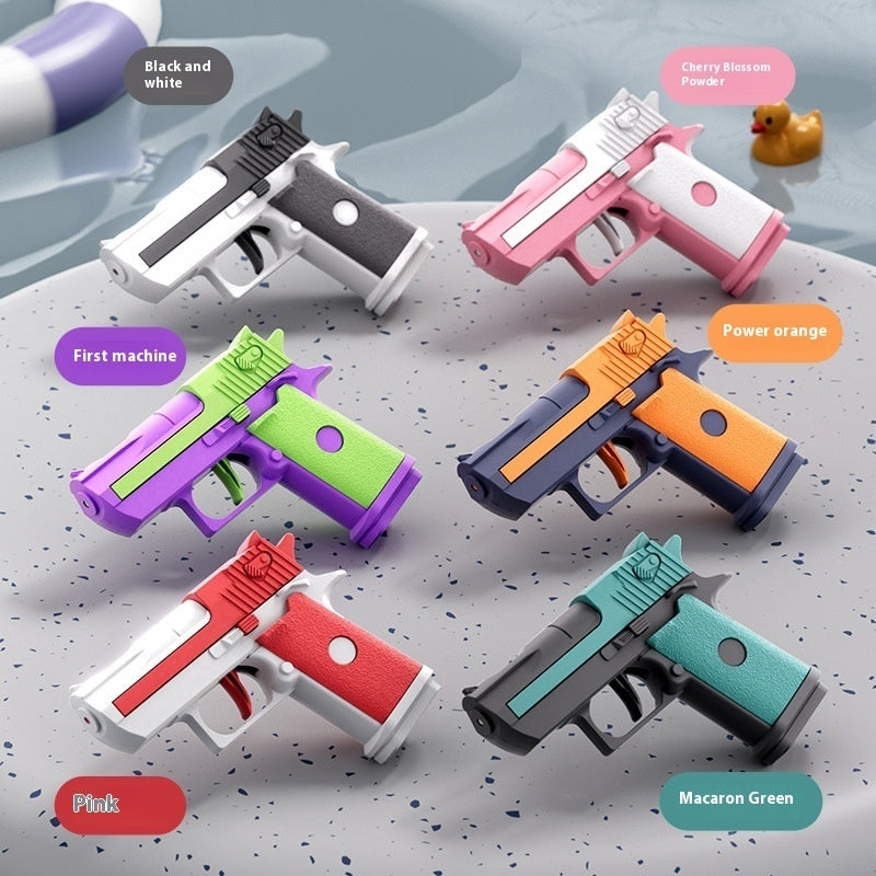 6-color Desert Eagle Water Gun Mechanical Linkage Pressing Rebore Children's Toy - LJ Enterprise