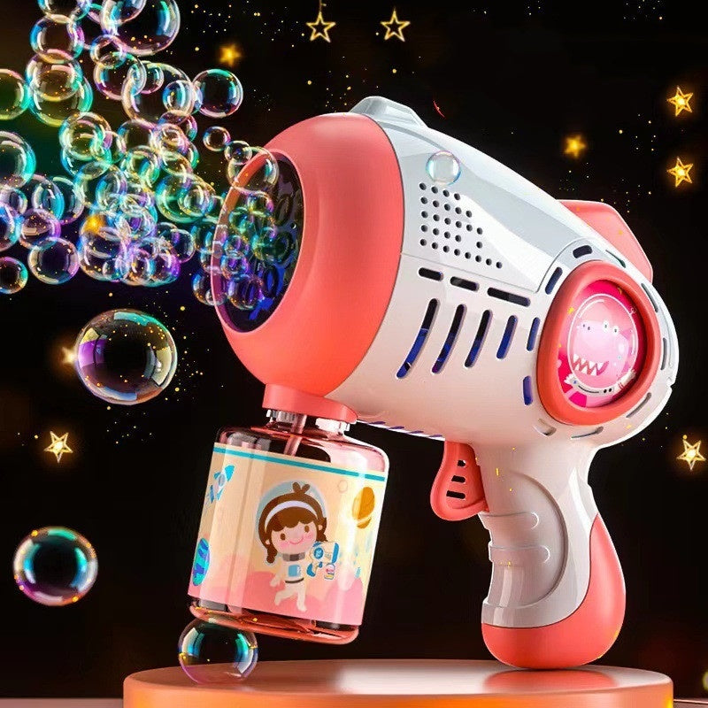 Children's Bubble Machine Handheld Automatic Dinosaur Space Lock And Load Spray Blowing Bubble Machine Internet Celebrity Toys