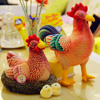 3D Simulation Big Rooster Plush Toy Doll Gift