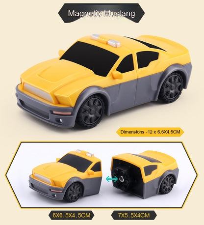 Children's Magnetic Inertia Variety Toy Robot Assembly Transformer Toy Car