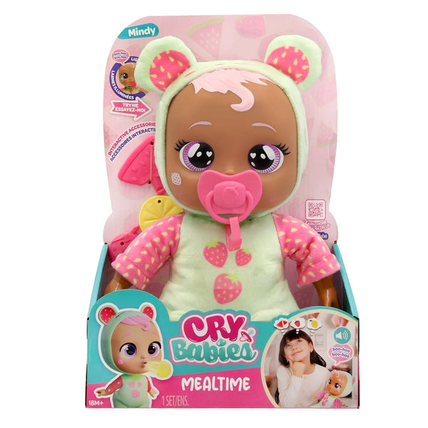 Mealtime Mindy 11.4" Baby Doll W/ 4 Accessories, 15 Sounds and Reactions