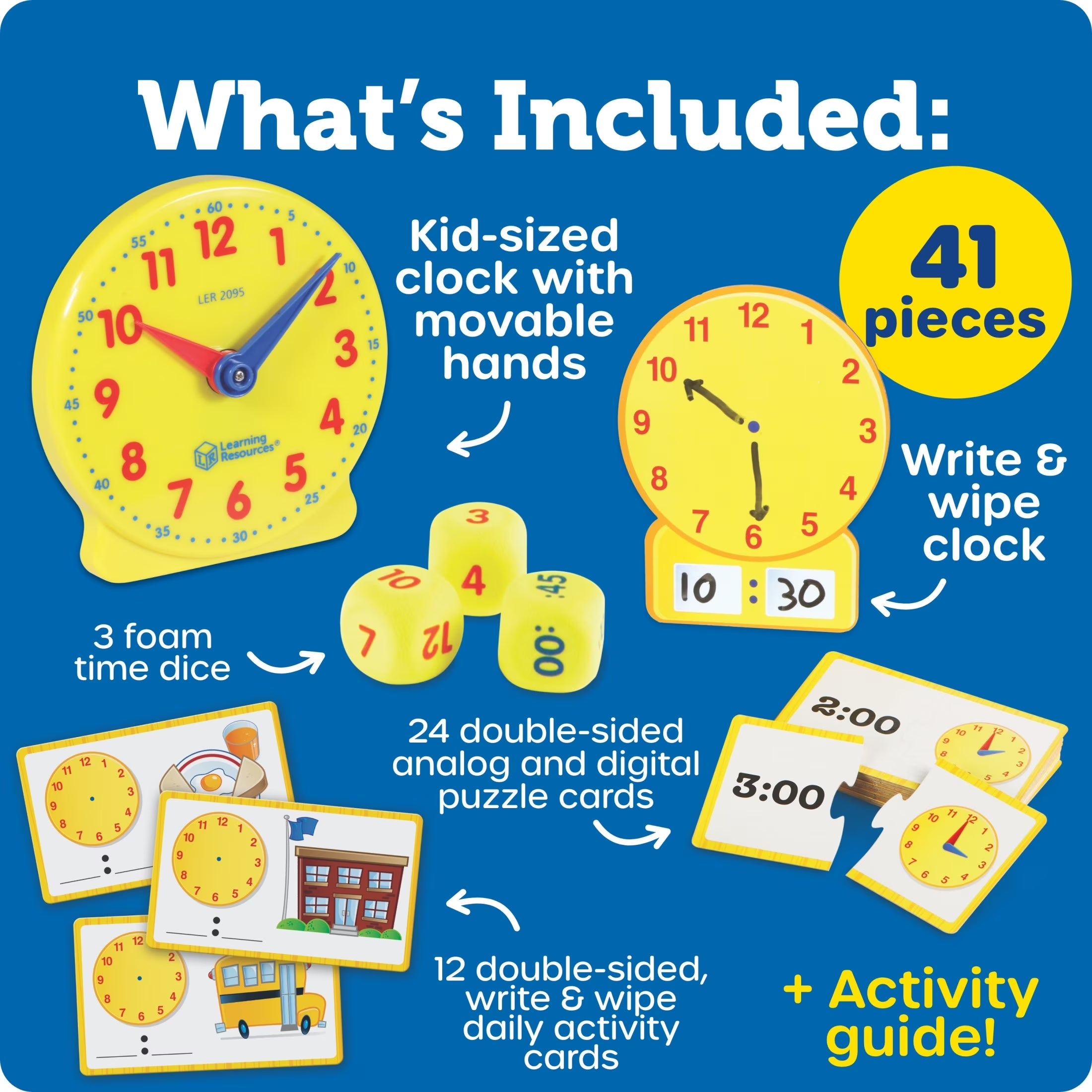 Time Activity Set Time Clock Time Cards about Time, Ages 5+