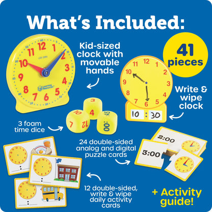Time Activity Set Time Clock Time Cards about Time, Ages 5+