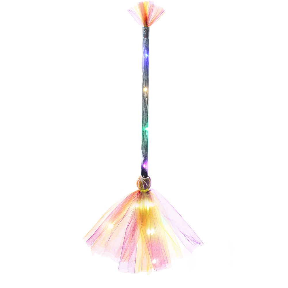 LED Witch Halloween Light Broom Children's Toy