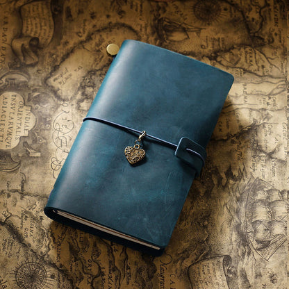 Travel Notebook Cowhide Leather Diary Vintage