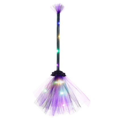 LED Witch Halloween Light Broom Children's Toy