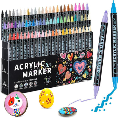 Household Stackable Dual-Tip Acrylic Markers