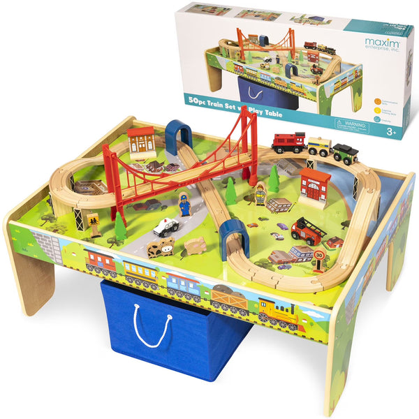 50 Piece Train Set with Train / Play Table - BRIO and Thomas & Friends Compatible