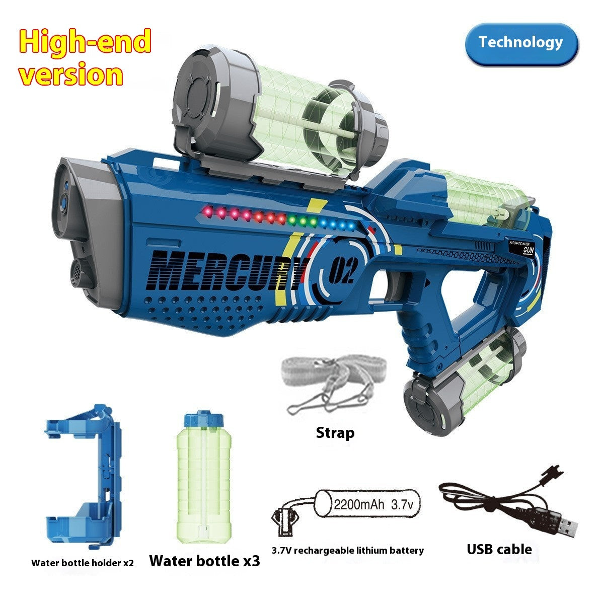 Mercury M2 Electric Automatic Continuous Hair Space Water Gun - LJ Enterprise