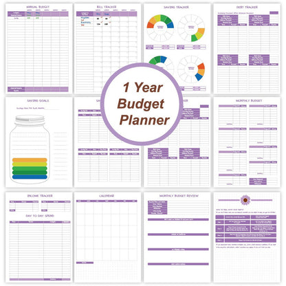 Coil Notebook Stickers Monthly Financial Planning English Budget Book Suit