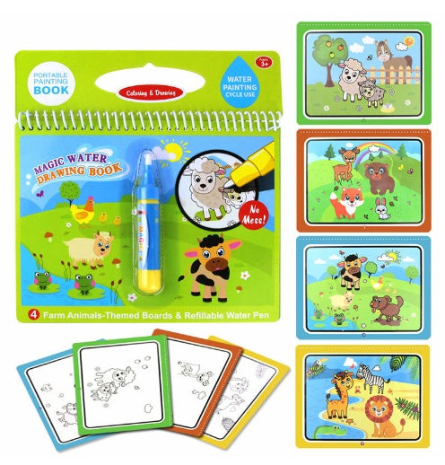 Children's Picture Books Water Painting Can Be Used Repeatedly  Water Sketch Book Kindergarten Painting Water Album Eight Bags