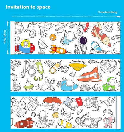 3 M Super Long Children's Graffiti Scroll Enlightenment Puzzle