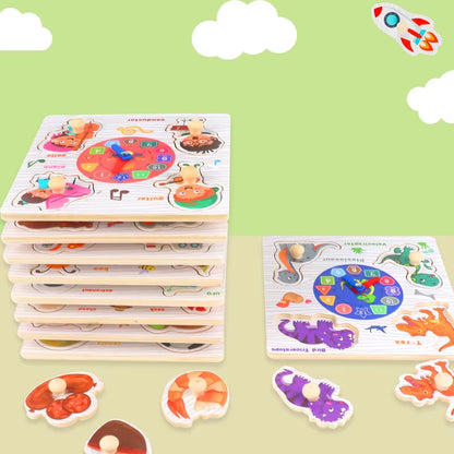  Exploring Cognitive Development Small Clock - Shaped Gripping Board, Innovative Sensory Stimulation Toy 