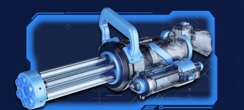 Ice Explosion Gatling Water Gun Electric Continuous Firing - LJ Enterprise