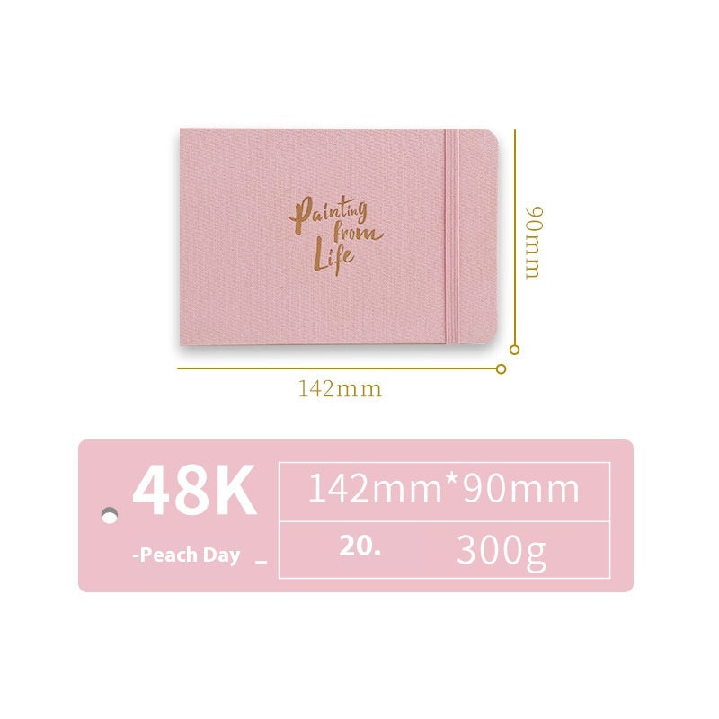 Feiluniao Watercolor Notebook Fabric Handmade Mini Portable Portable Character Sketch Hand Painted Graffiti Drawing Book