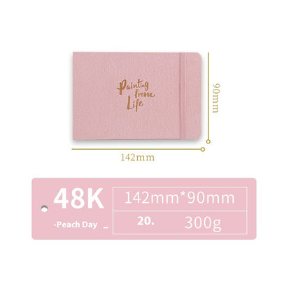 Feiluniao Watercolor Notebook Fabric Handmade Mini Portable Portable Character Sketch Hand Painted Graffiti Drawing Book