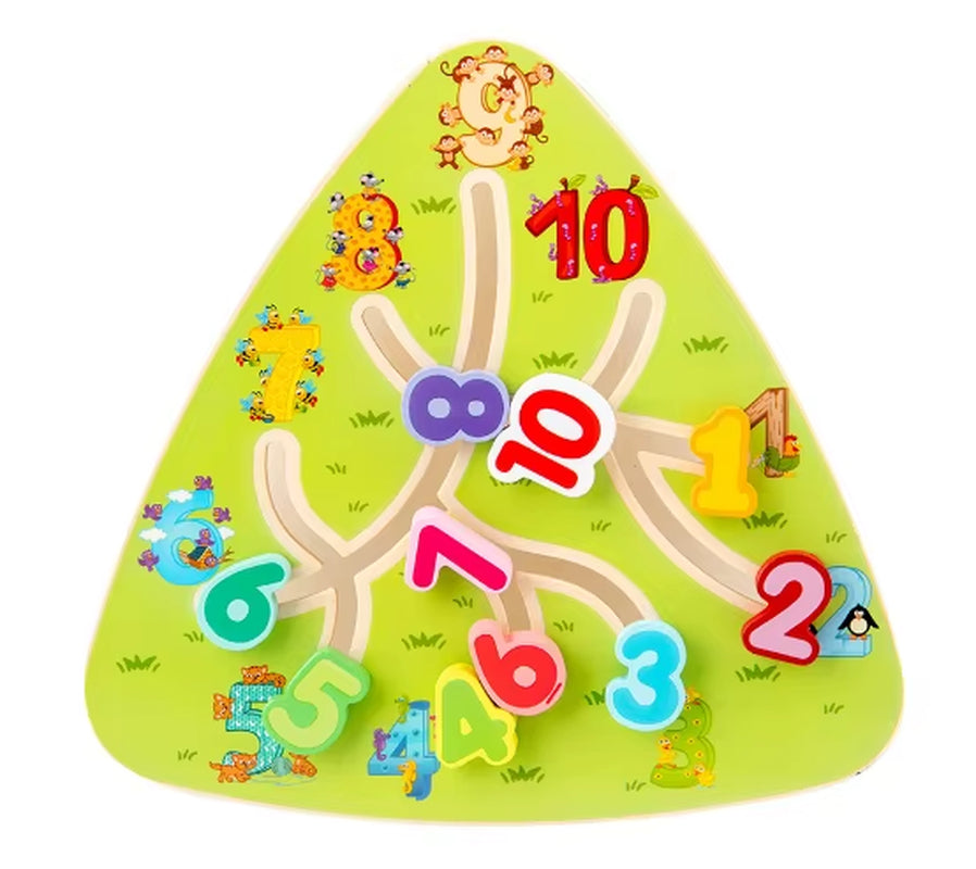 Traffic Walking Maze Toy Numbers Track Maze Activity Board 