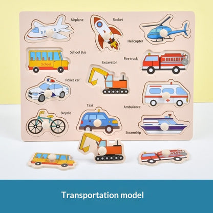 Hand-grab Board Puzzle Building Blockseducational Toys For Infants And Toddlers