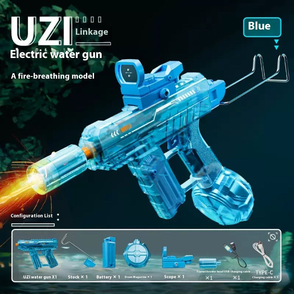 New Ice Mouse Ice Explosion Electric Water Gun Children's High-speed Continuous Hair Linkage Reloading Large Capacity Water Pistols Toy - LJ Enterprise