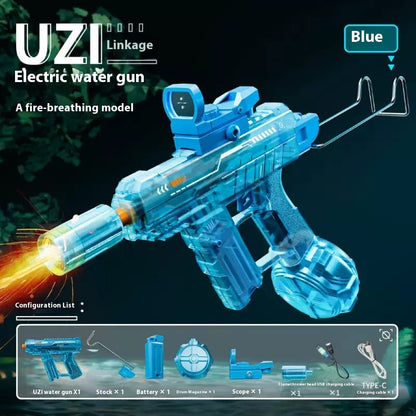 New Ice Mouse Ice Explosion Electric Water Gun Children's High-speed Continuous Hair Linkage Reloading Large Capacity Water Pistols Toy - LJ Enterprise